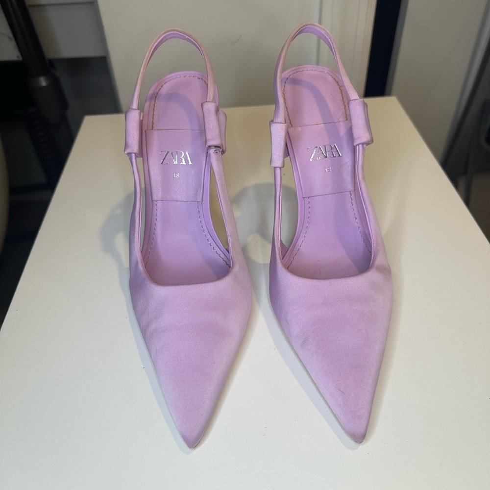 Zara Women's Purple Slingback Heels